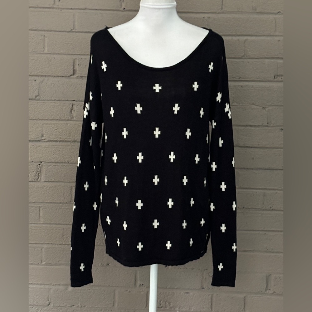 Garge Cross Print knit sweater M